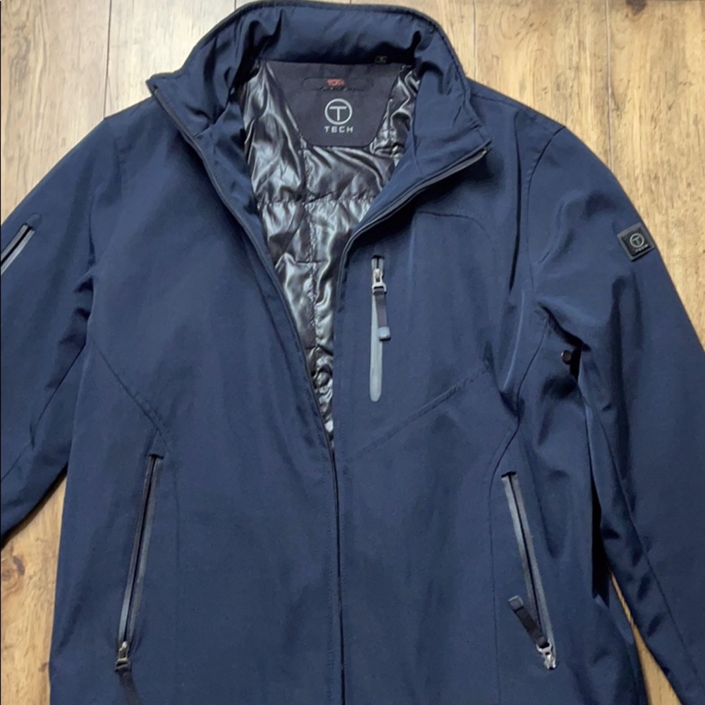 Tumi Tech Men's Size L Zip Hooded Rain Jacket